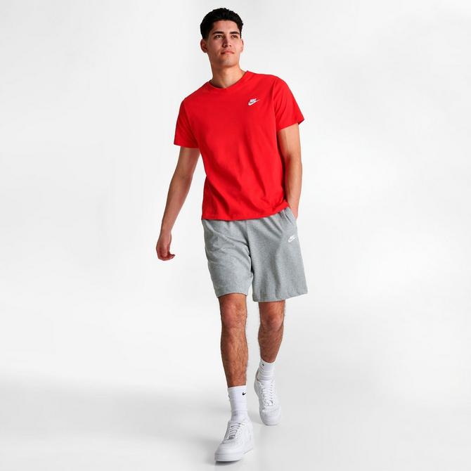 Nike sweat best sale shorts red