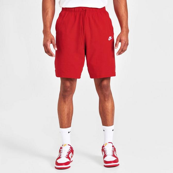 Nike red fleece on sale shorts