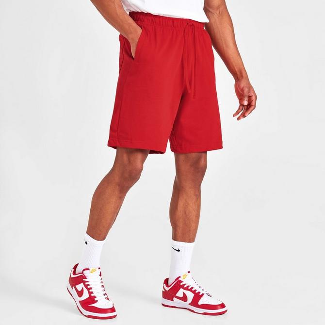 Red nike fleece on sale shorts