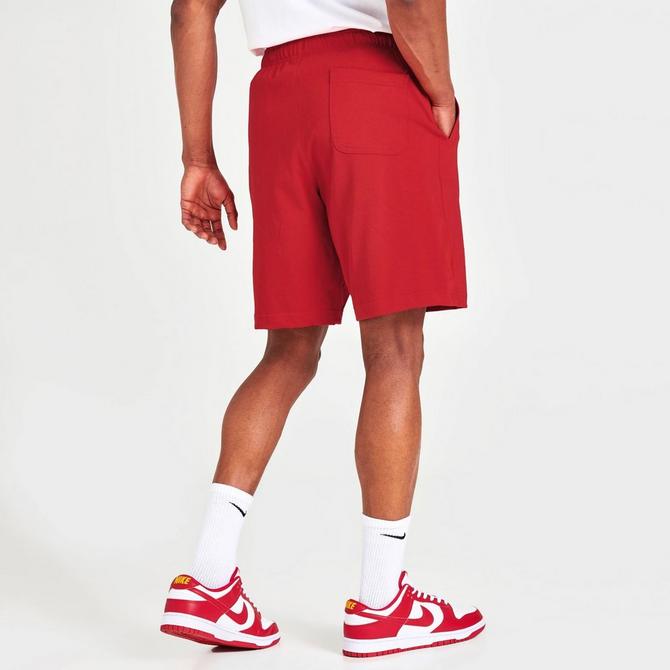 Red nike discount fleece shorts