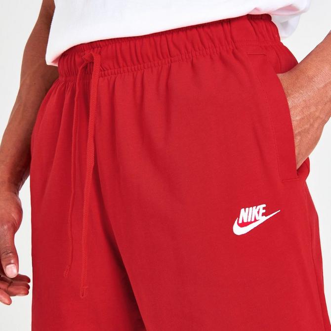 Red nike discount fleece shorts