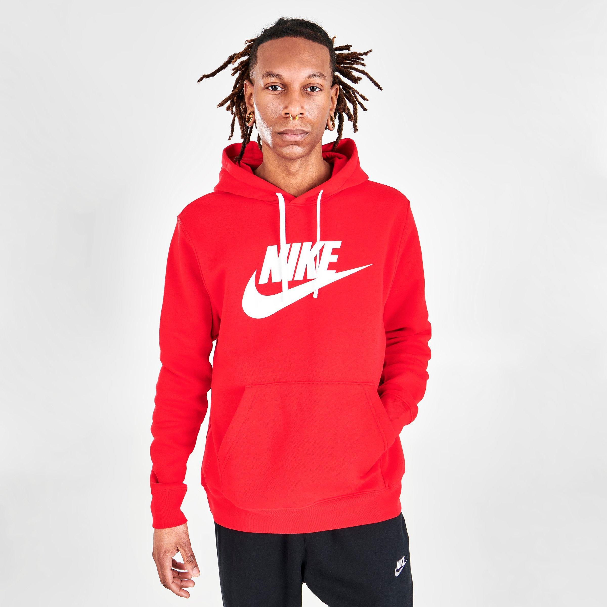 men's nike red hoodie