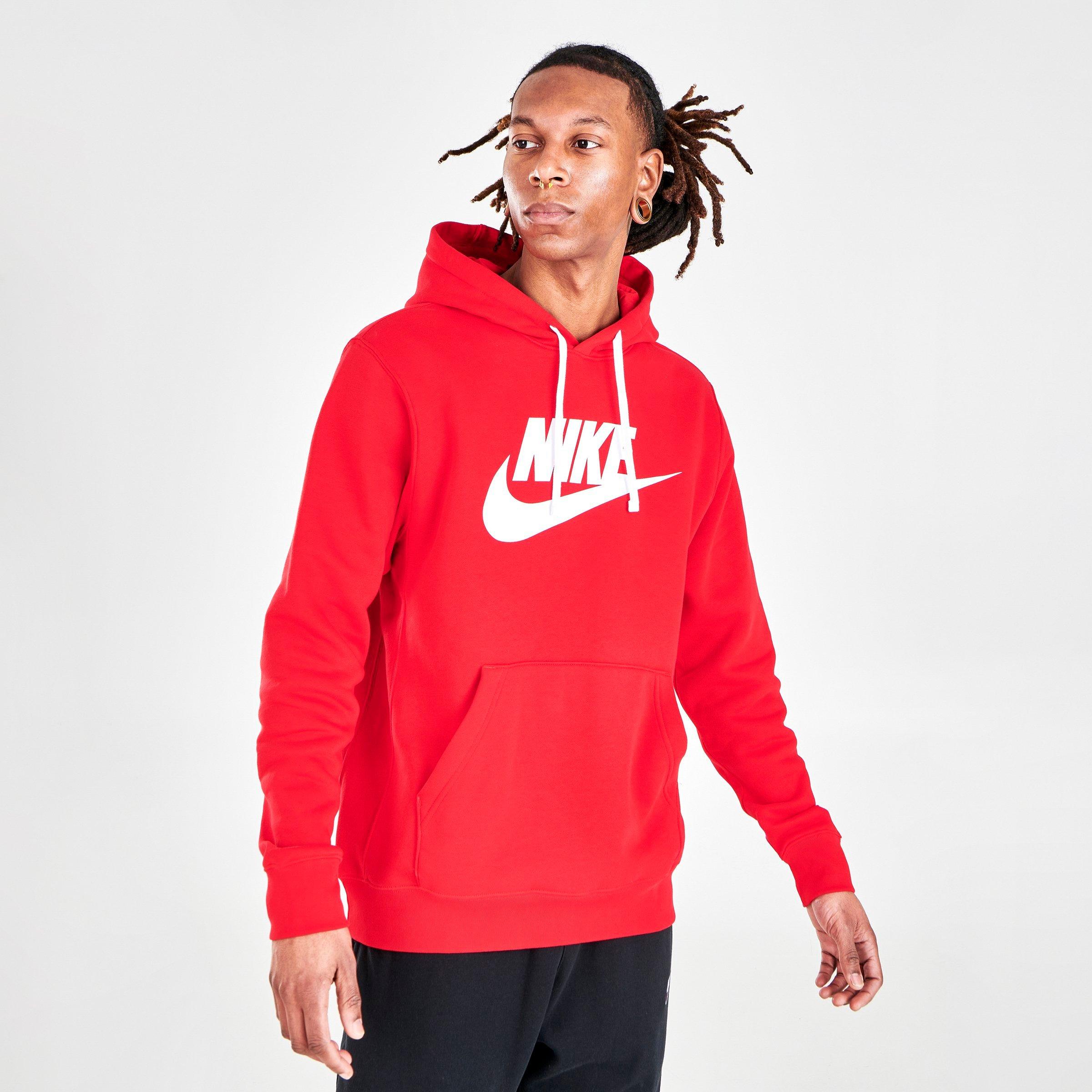 nike sportswear club fleece hoodie red