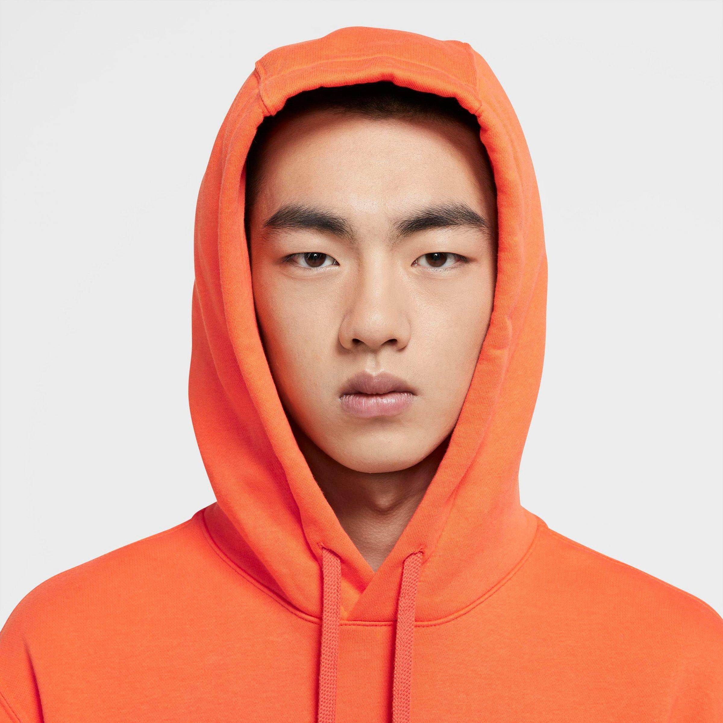 nike sportswear club fleece hoodie orange