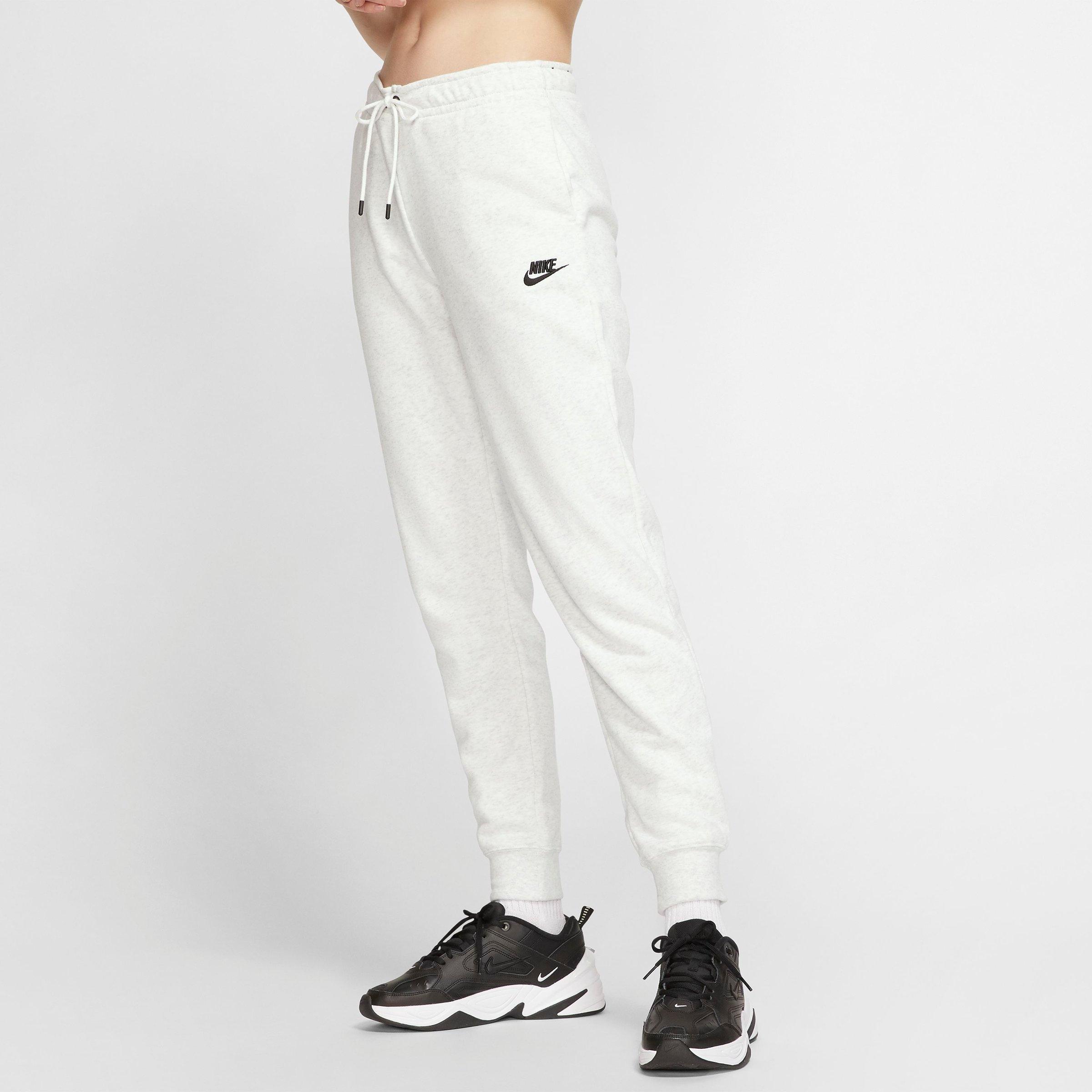 nike women's sportswear essential fleece jogger pants birch heather