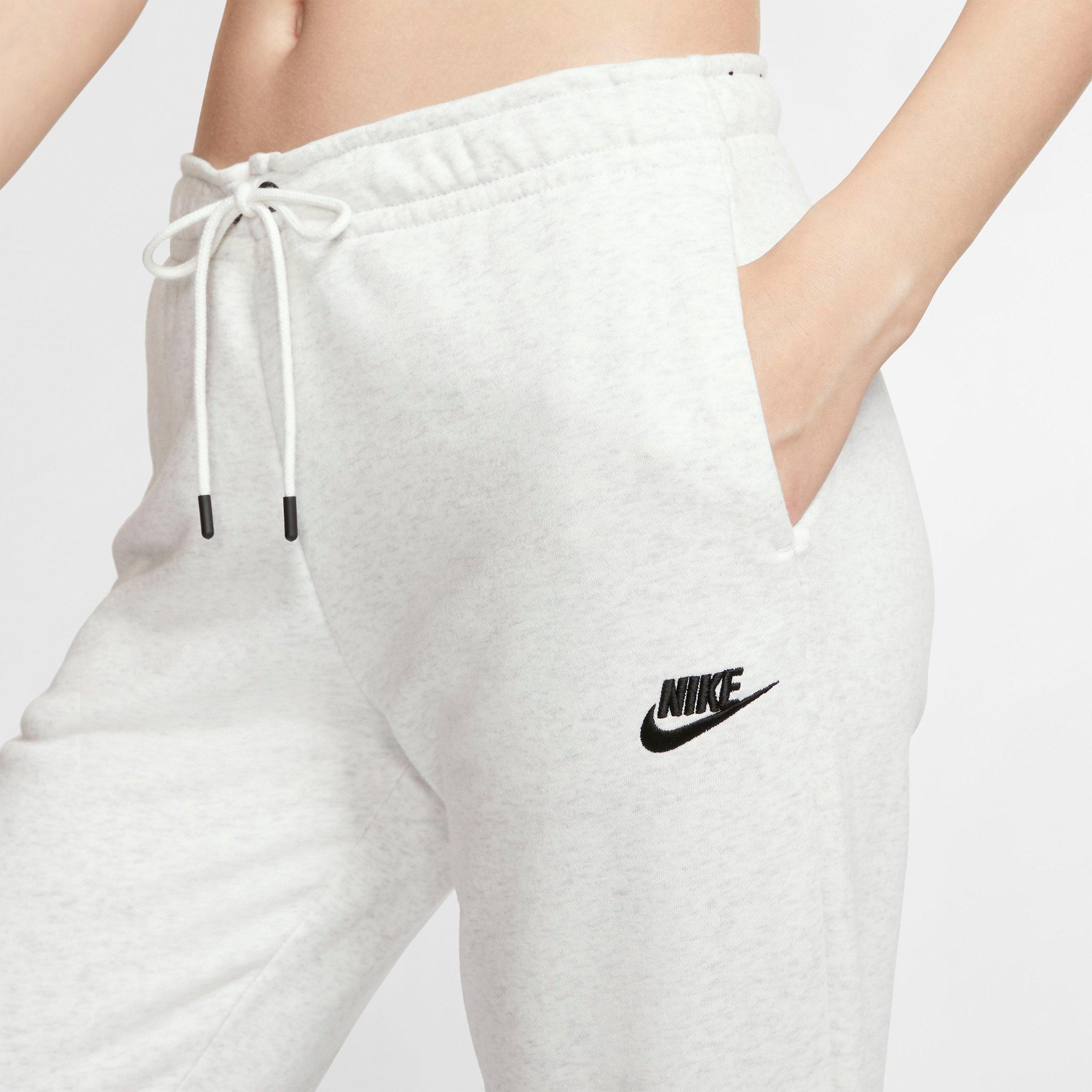 nike women's sportswear essential fleece jogger pants birch heather