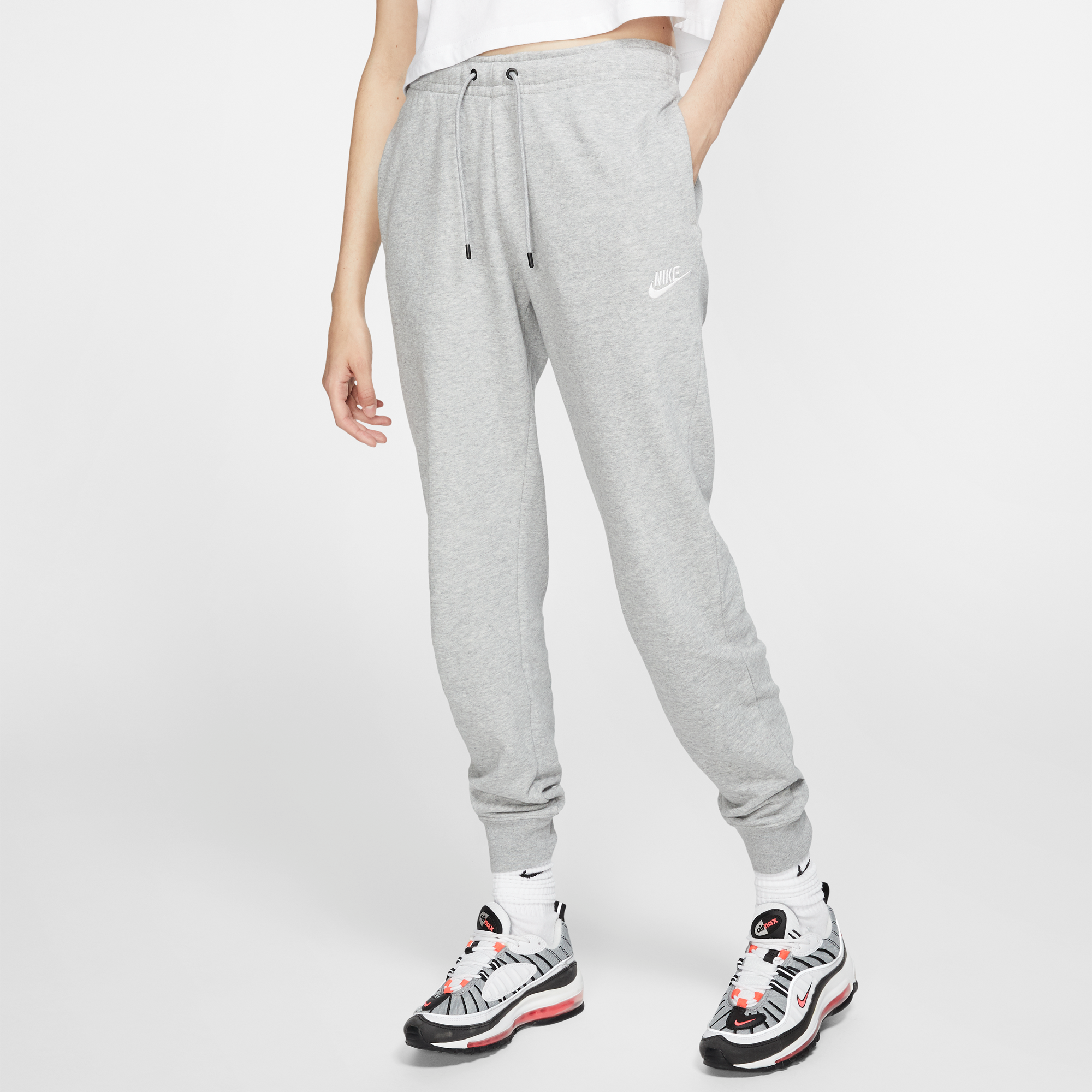 womens nike essential joggers grey