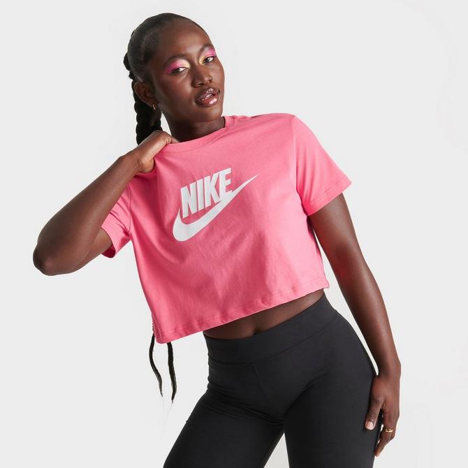 Nike sportswear essential hot sale crop top