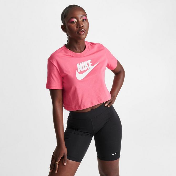 Nike Sportswear Essential futura tee Shirt top Women Plus 1x Pink New