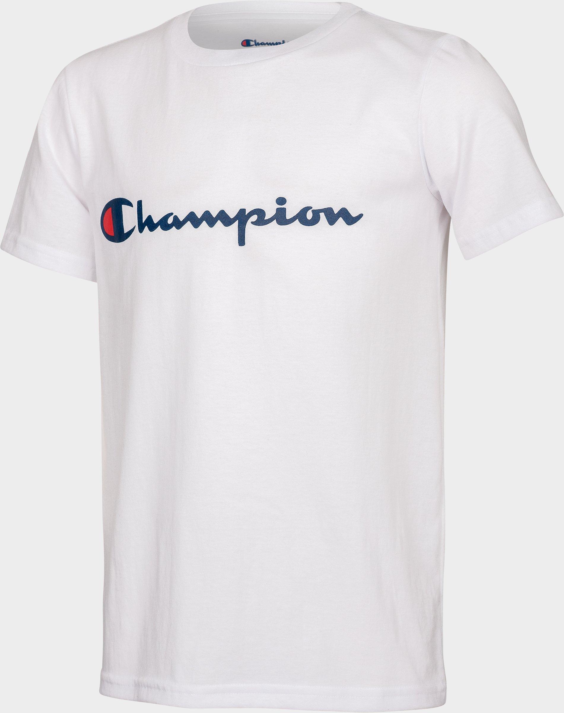 white champion shirt boys