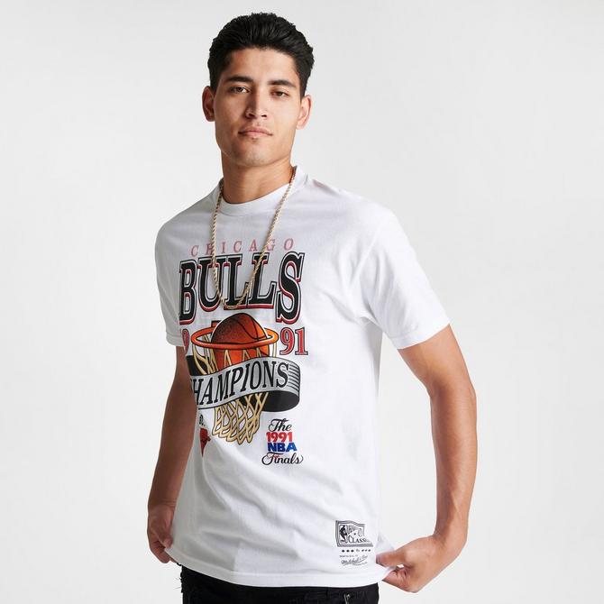 Mitchell & Ness Kids Chicago Bulls Champs White T-Shirt