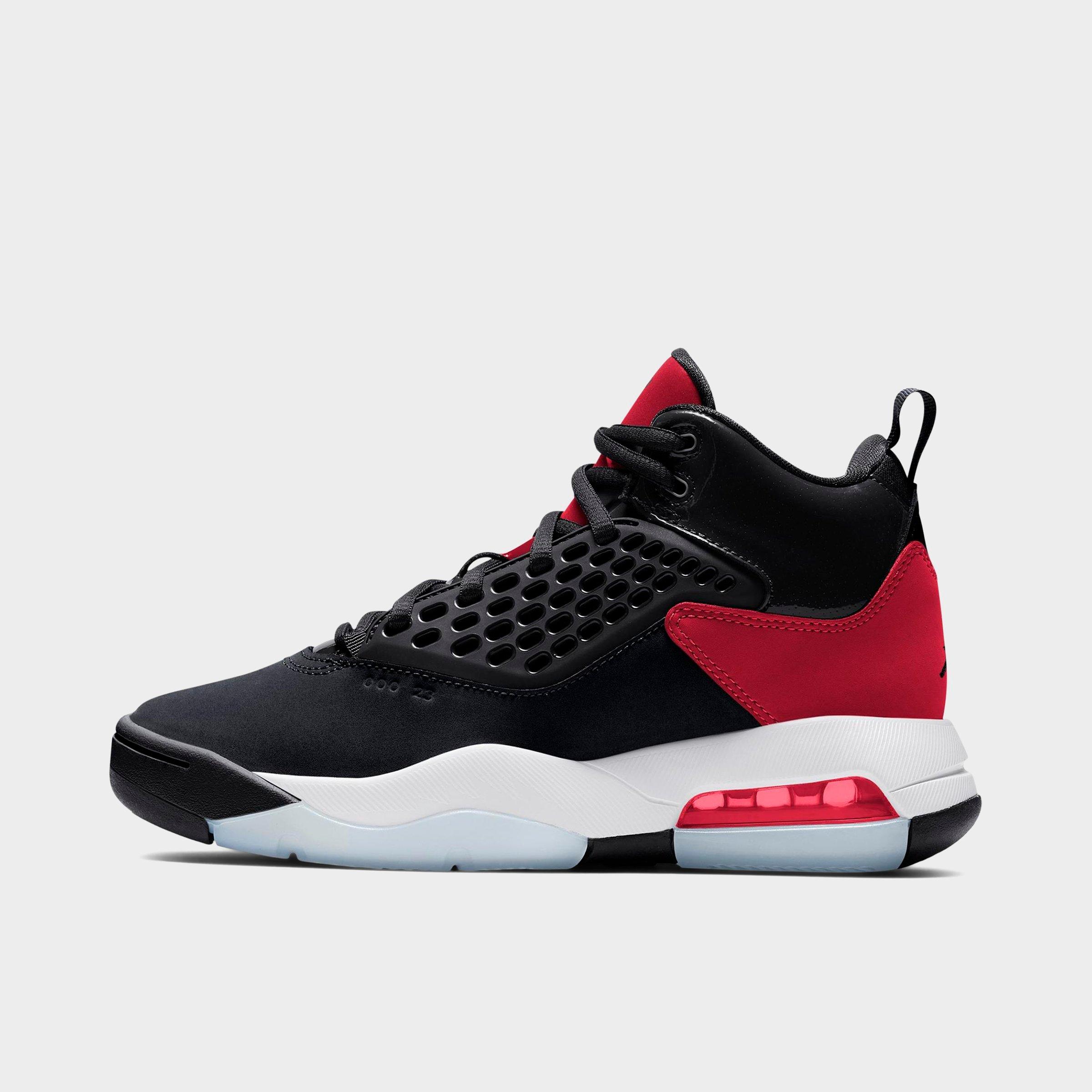 black and red kids jordans