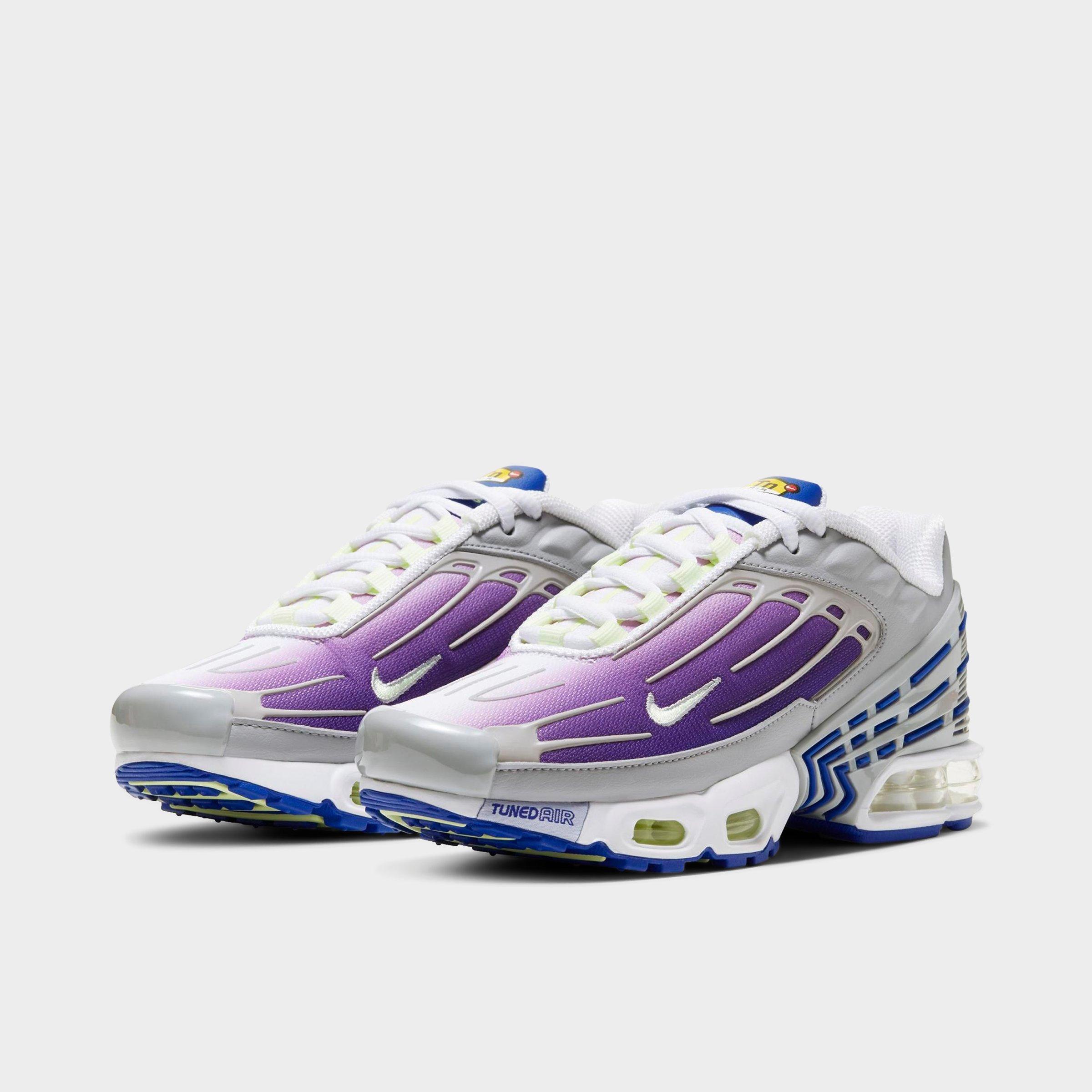 nike air max plus purple and white