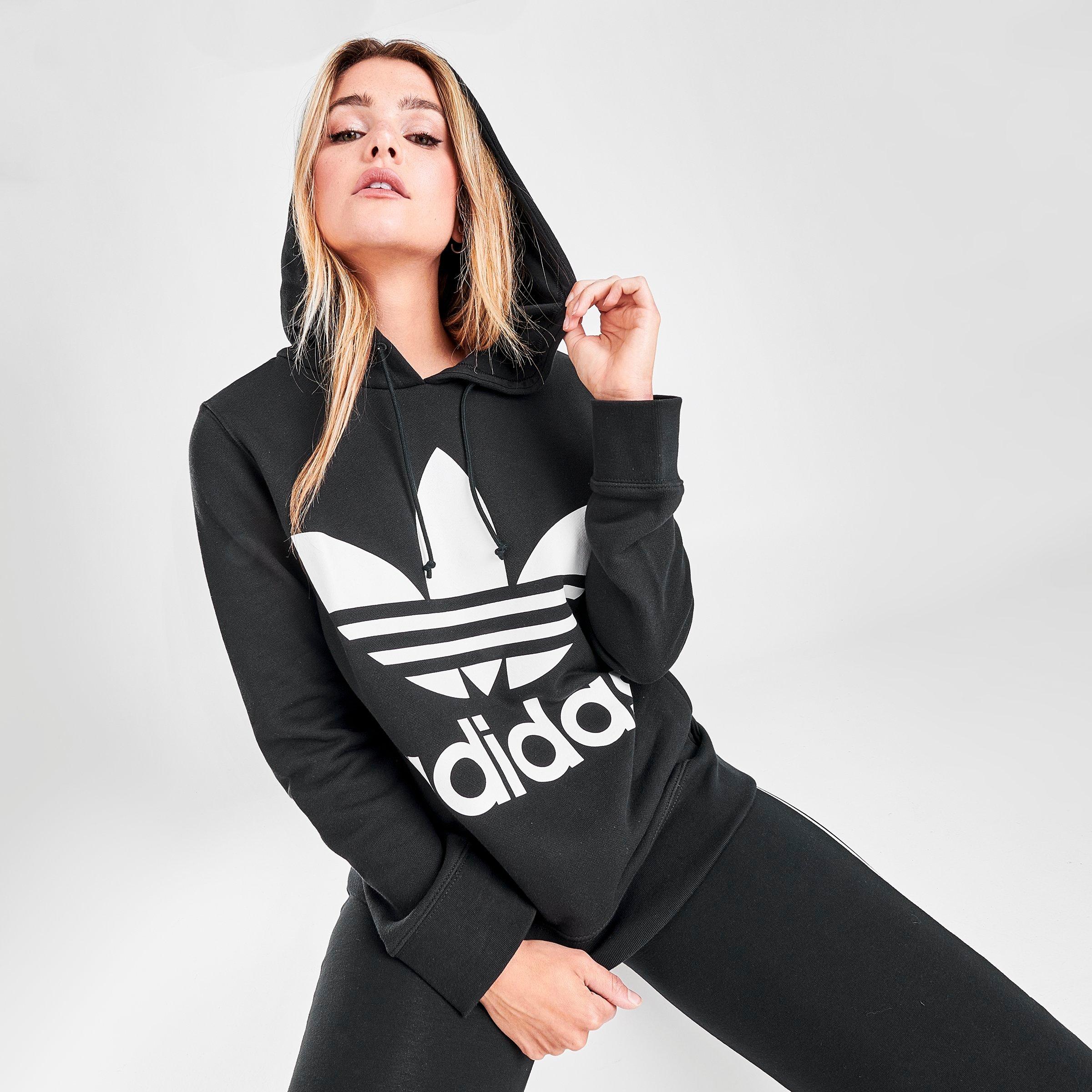 womens adidas trefoil hoodie