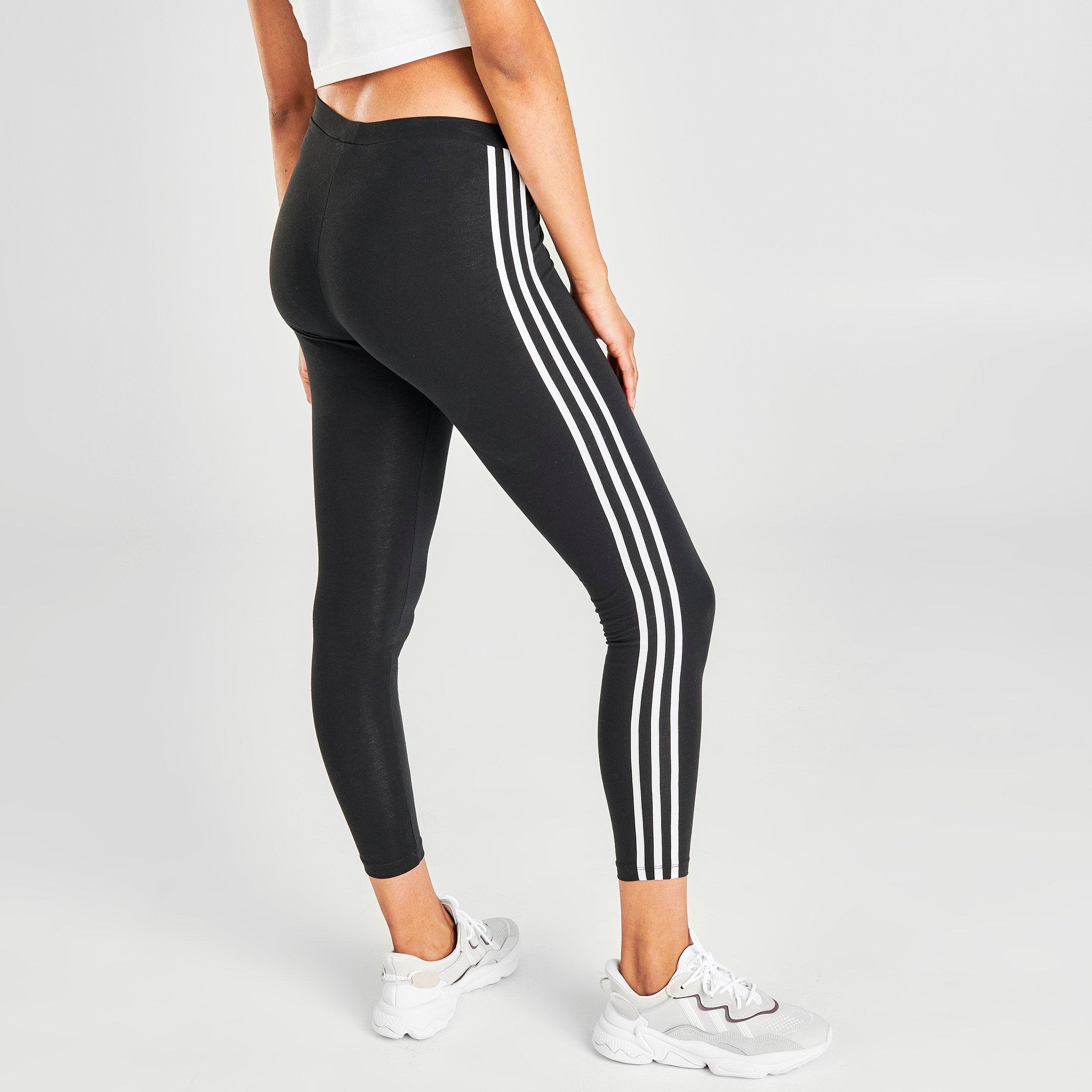 adidas originals 3 stripe black leggings