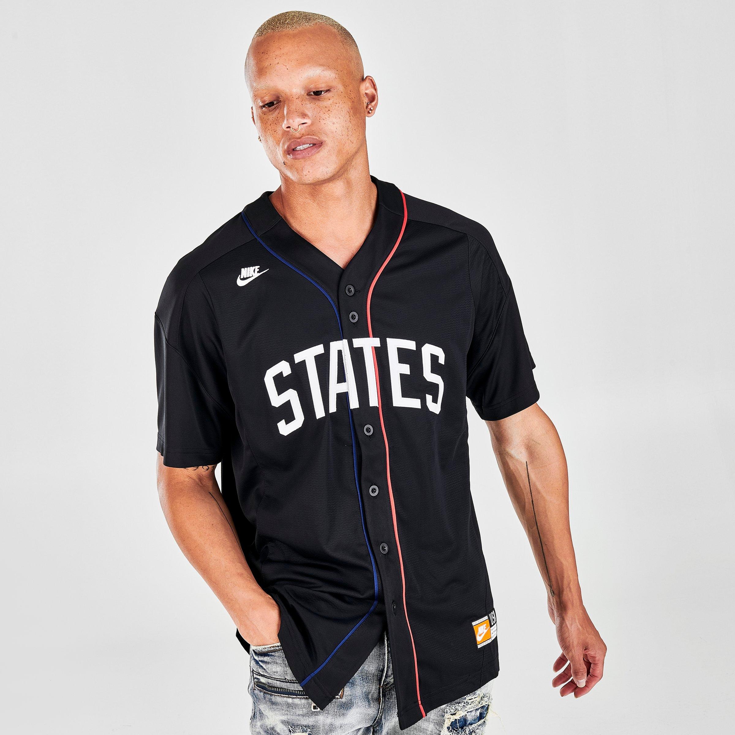 black nike baseball jersey