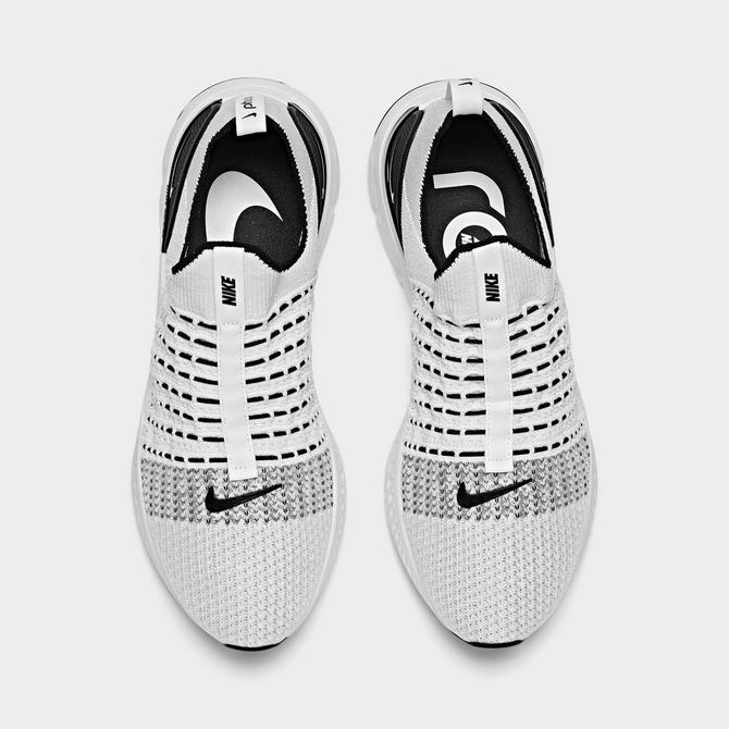 Nike Men's React Phantom Run Flyknit 2 Running Shoes, Size 9.5, White/Black