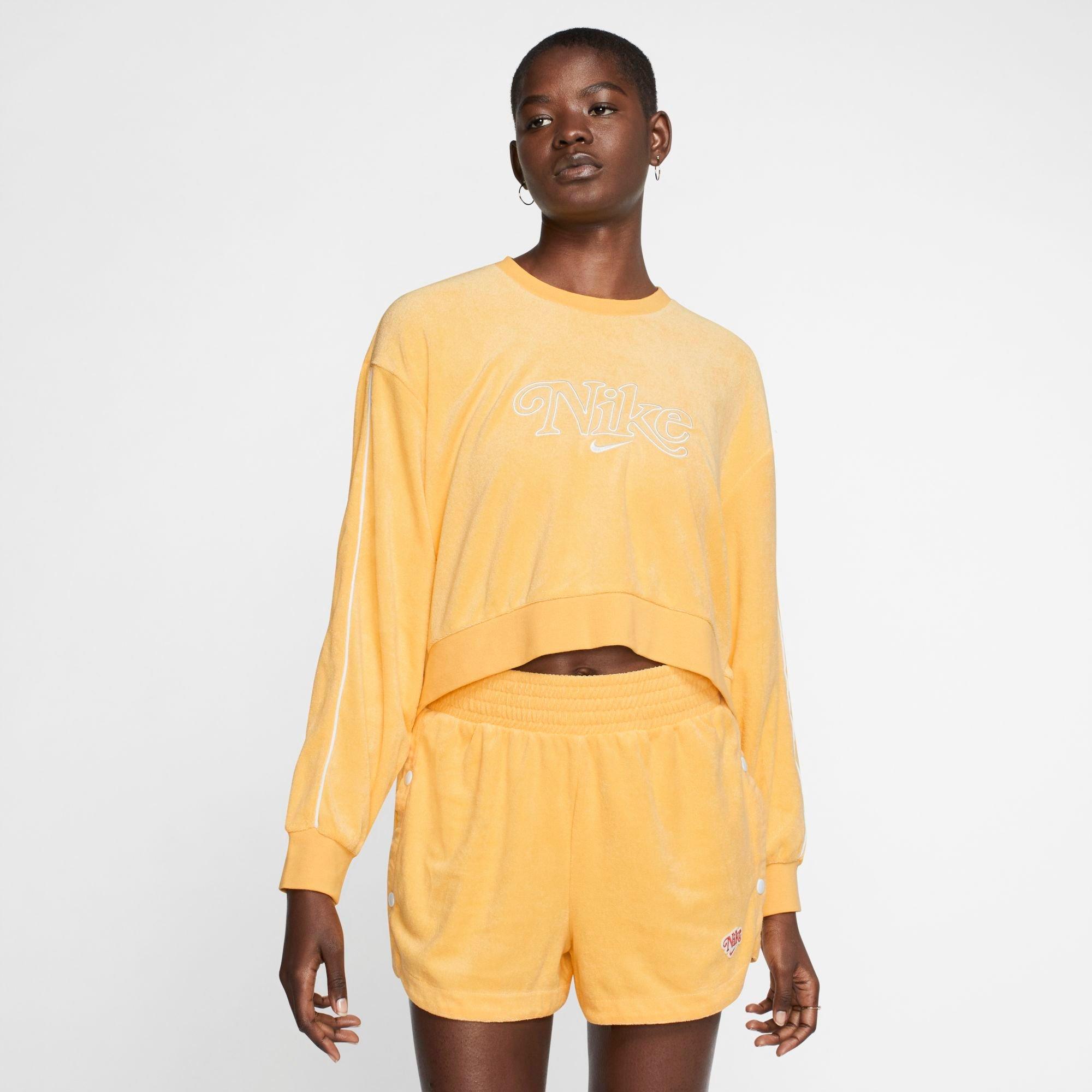 yellow nike jumper womens