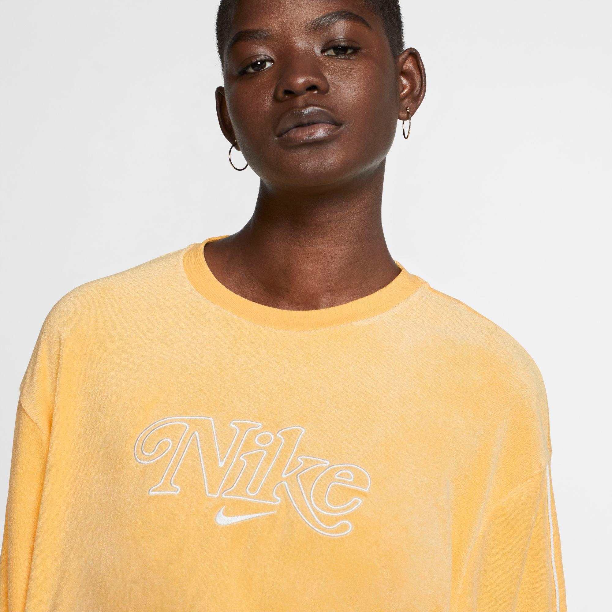 yellow nike jumper womens