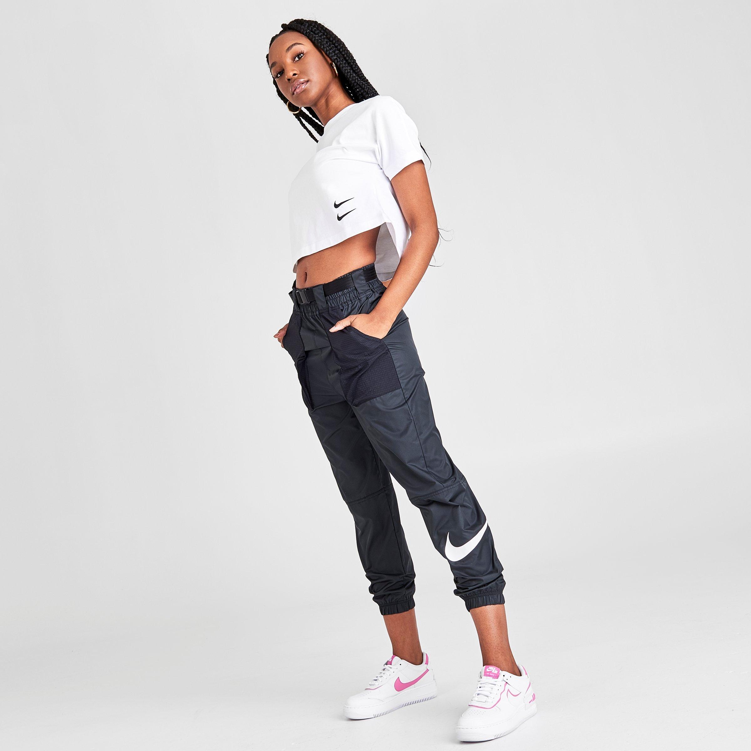 nike swoosh woven joggers
