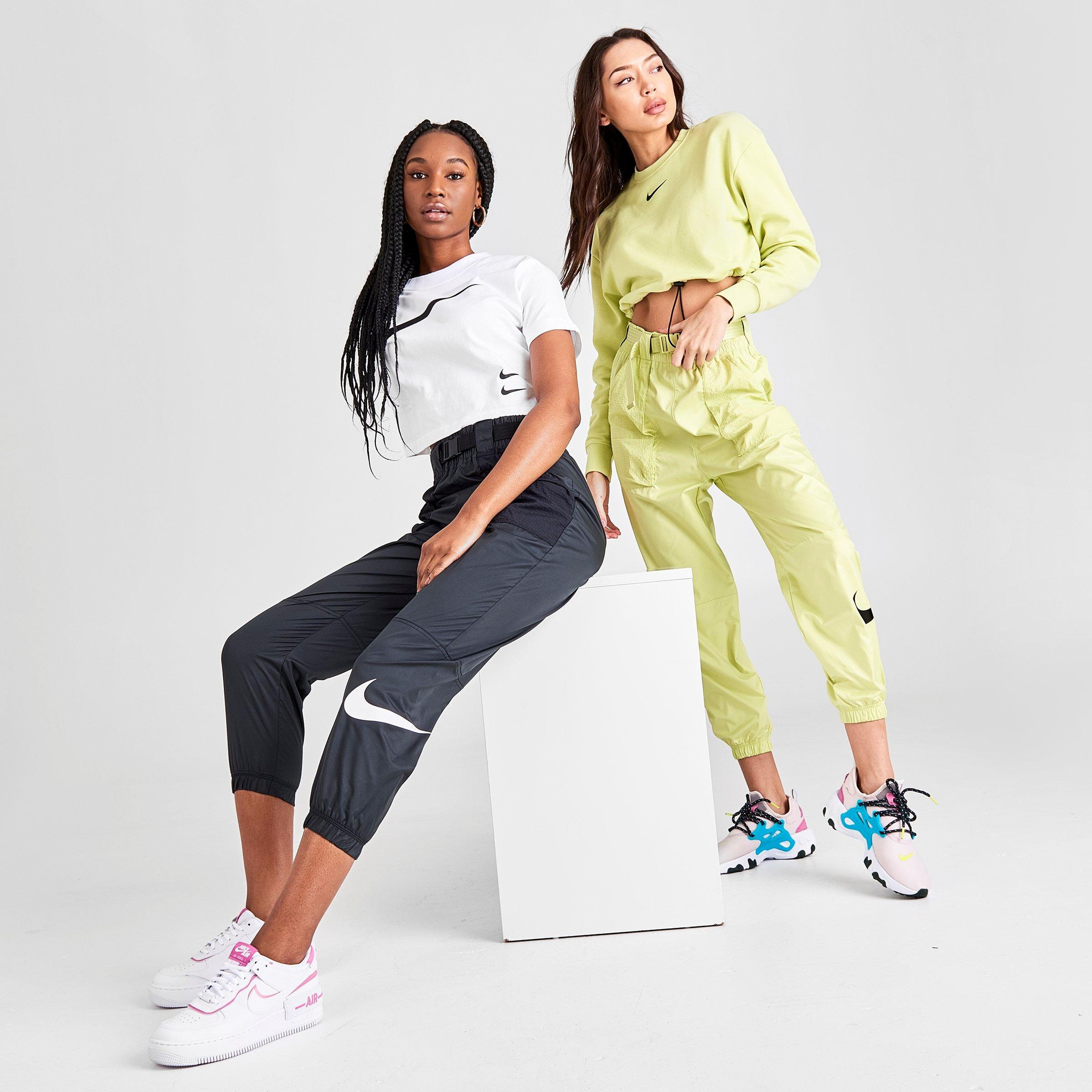women's nike sportswear woven swoosh jogger pants