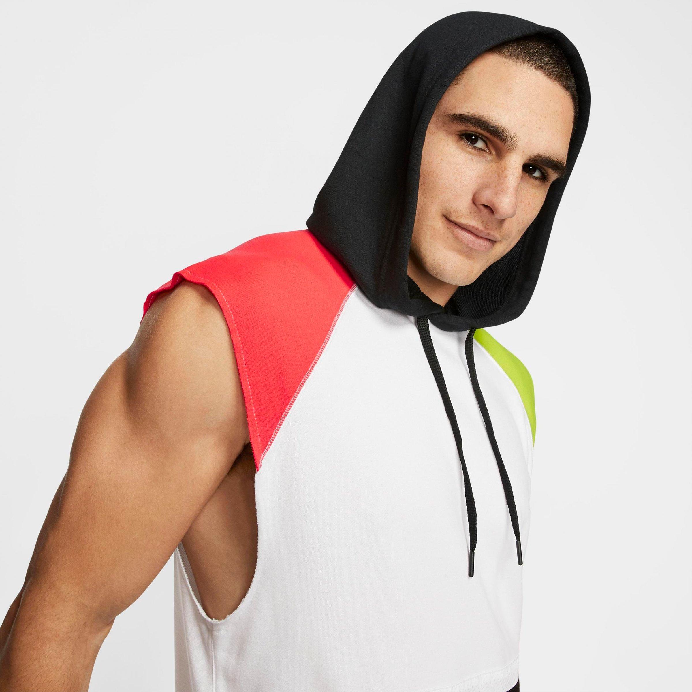 nike cut off hoodie