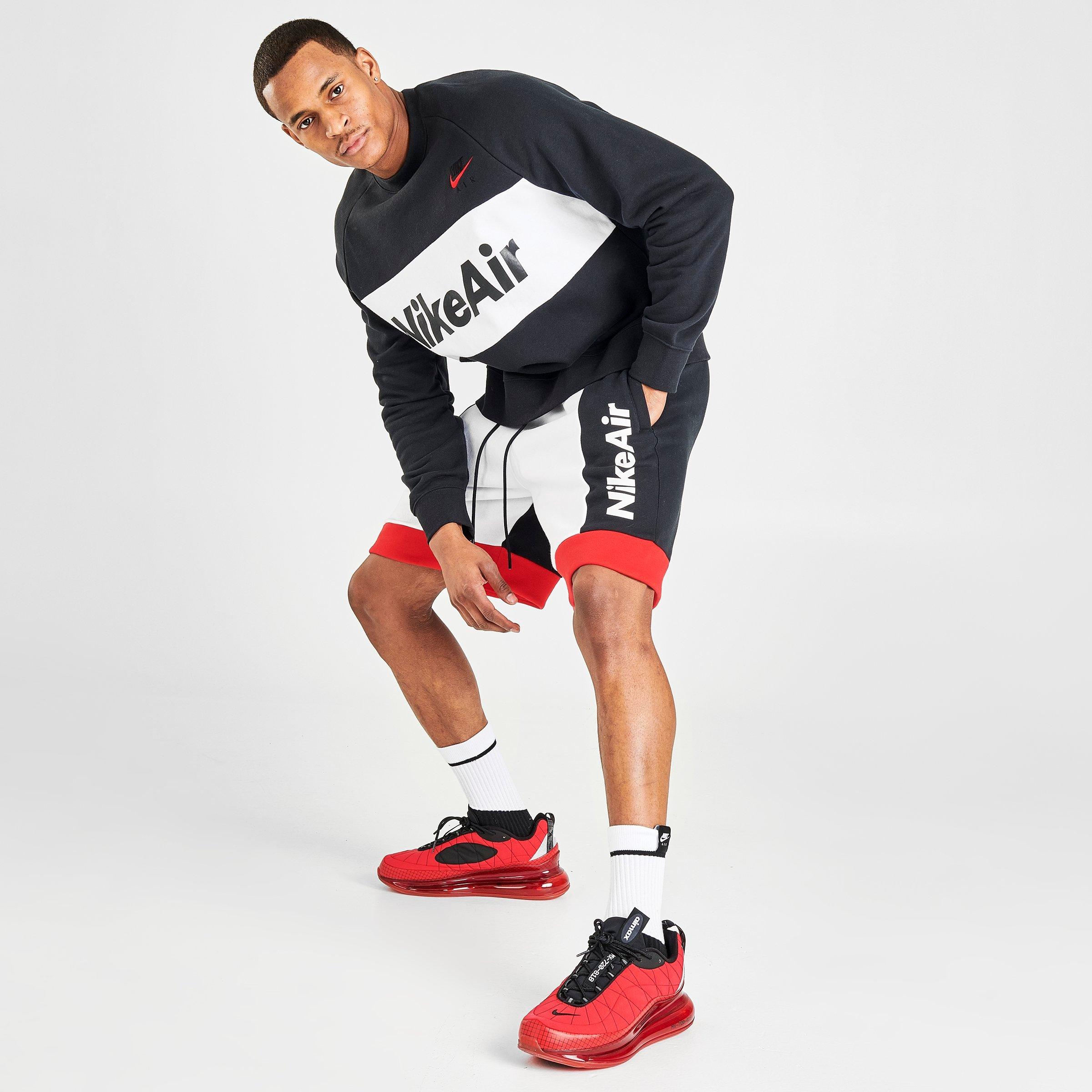 nike fleece shorts white