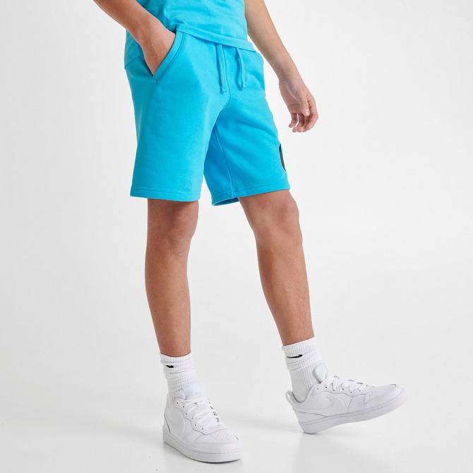 Blue nike fleece on sale shorts