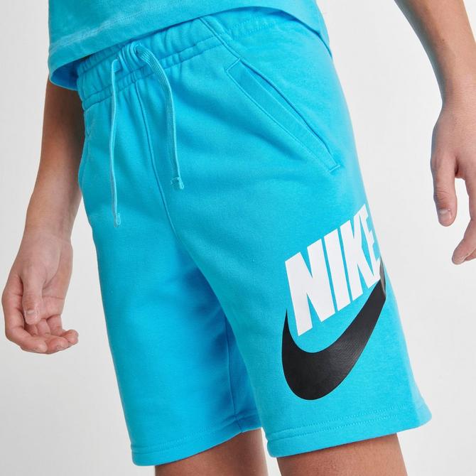 Blue nike sweat on sale shorts