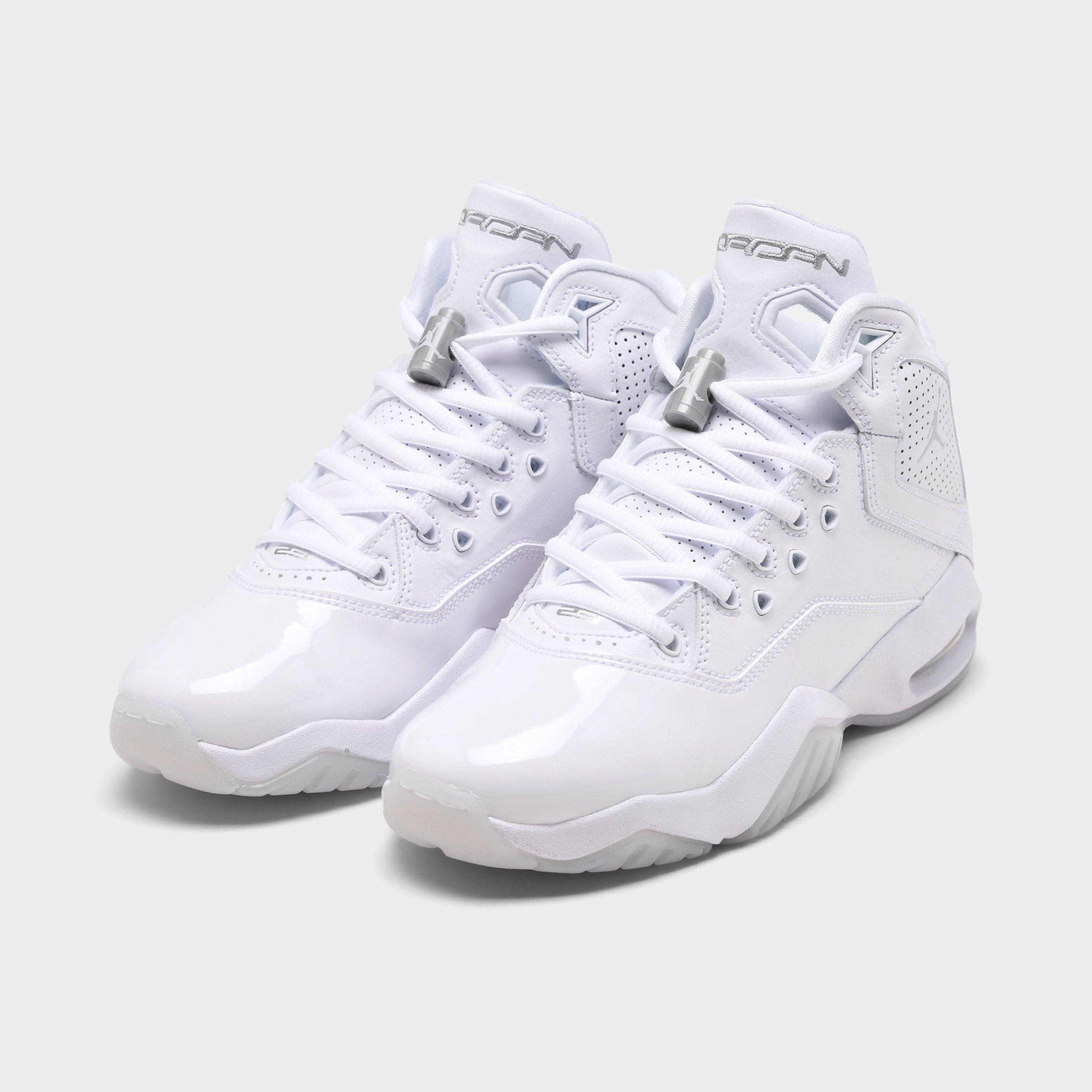 kids all white jordans
