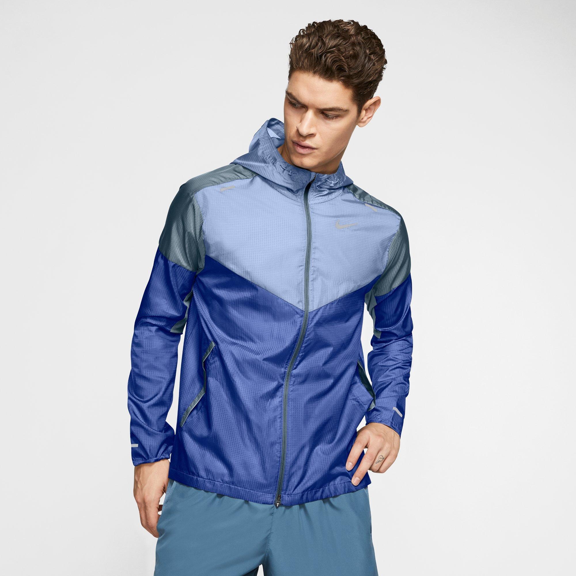 nike men's windrunner blue jacket