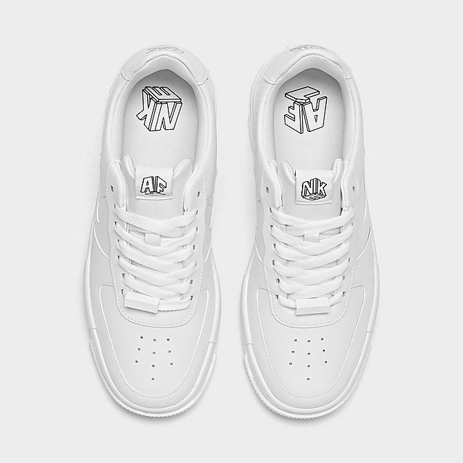 Back view of Women's Nike Air Force 1 Pixel Casual Shoes in White/Black/Sail Click to zoom