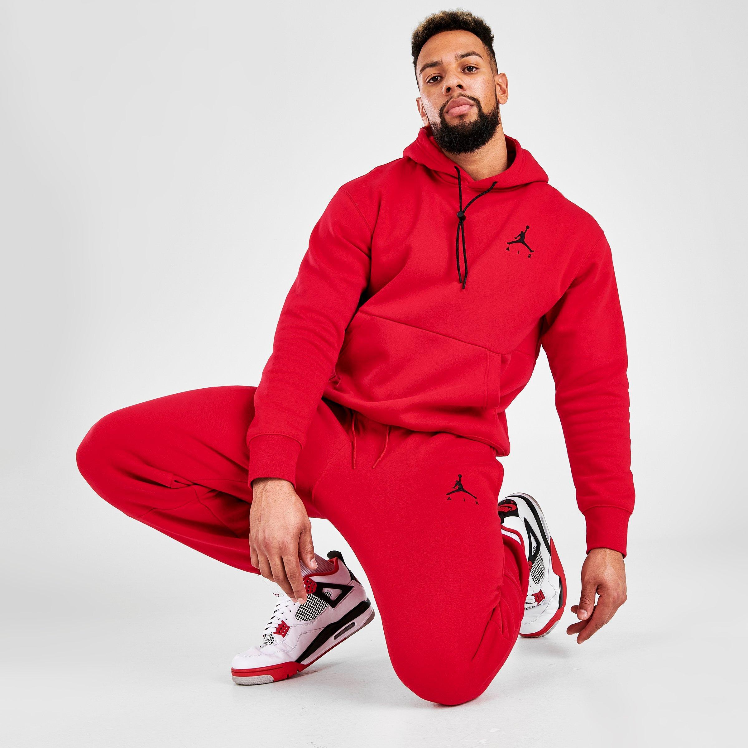 jordan men's jumpman red fleece pant