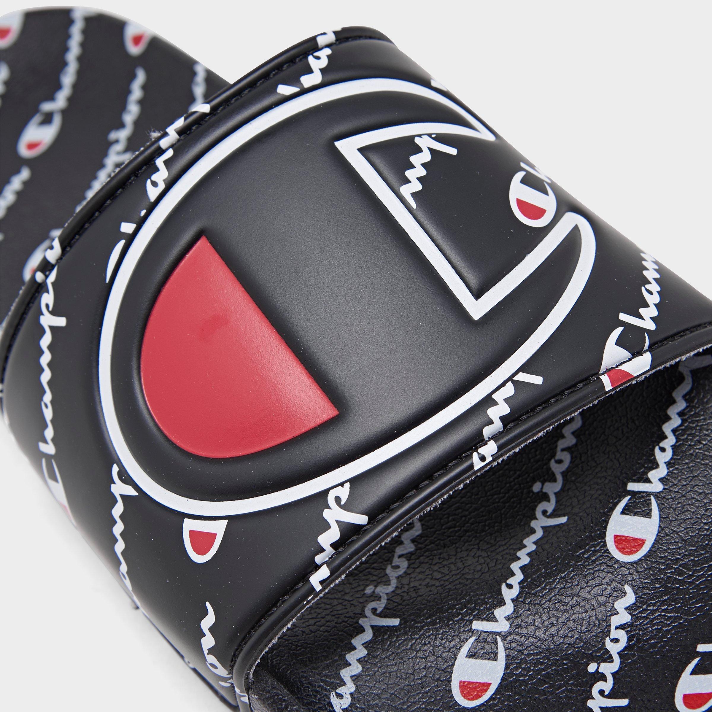 champion ipo repeat black slide sandals