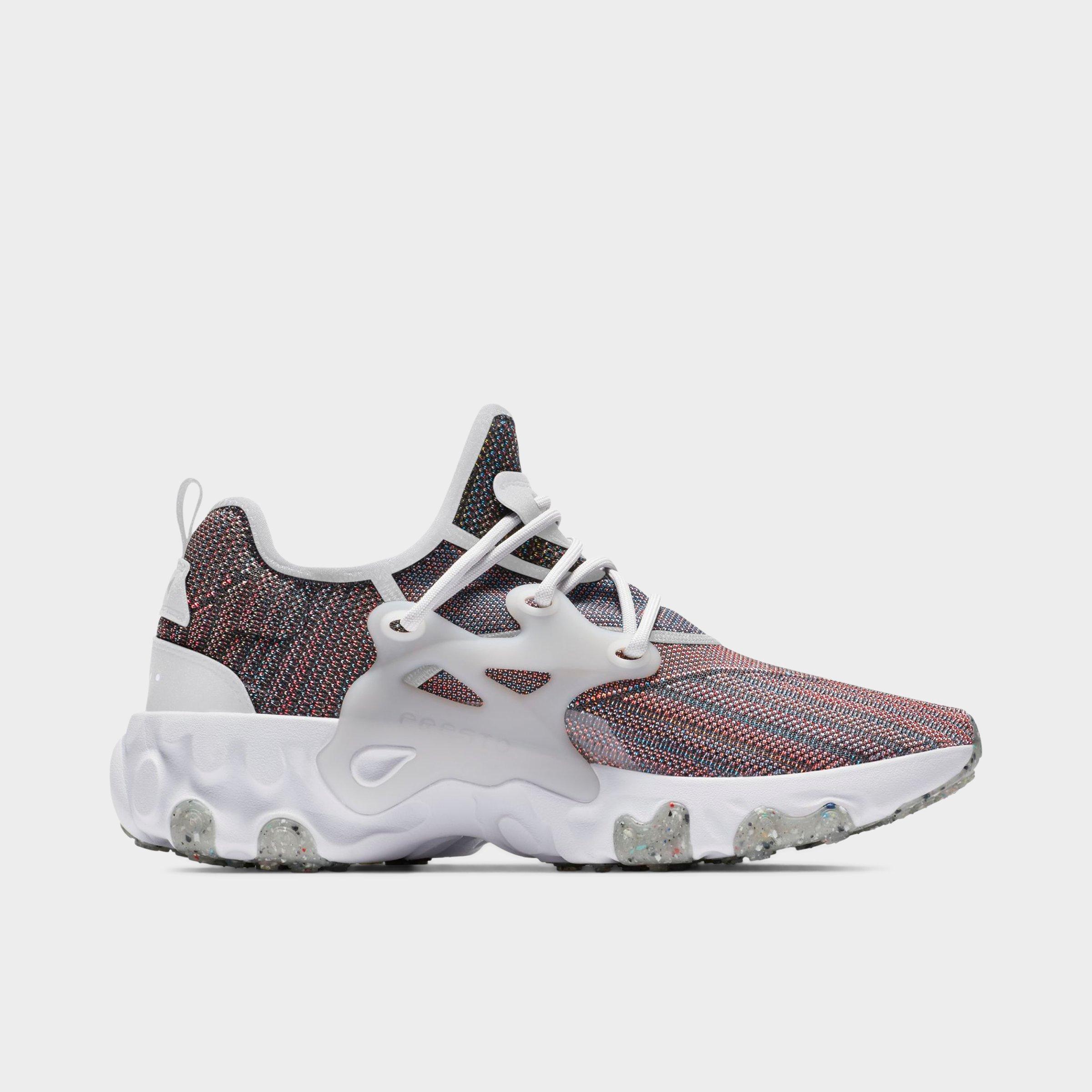 nike react presto black white gum