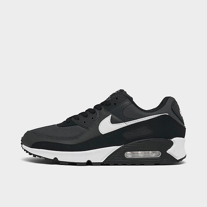 Right view of Men's Nike Air Max 90 Casual Shoes in Iron Grey/Dark Smoke Grey/Black/White Click to zoom