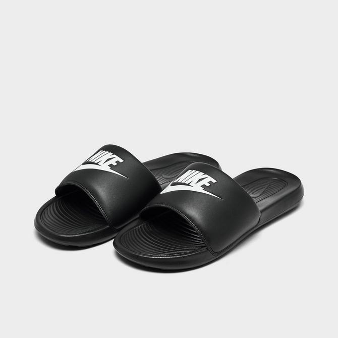 All black best sale nike slides men's