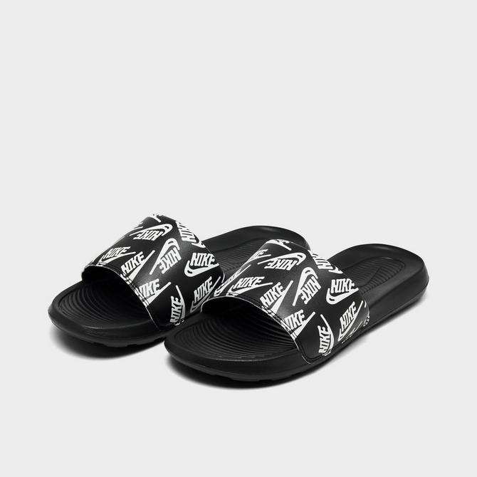 White black nike outlet slides