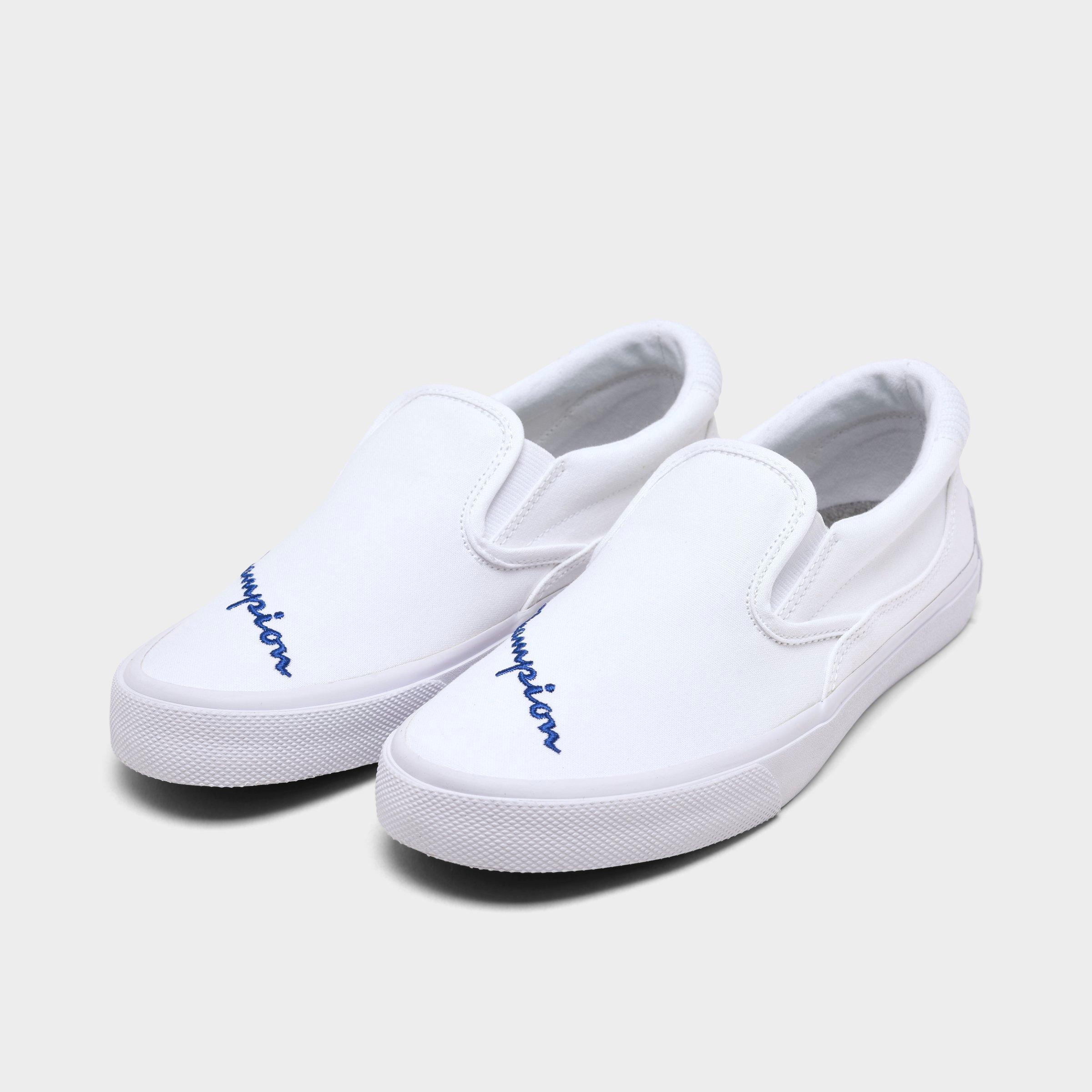 mens white canvas slip on shoes
