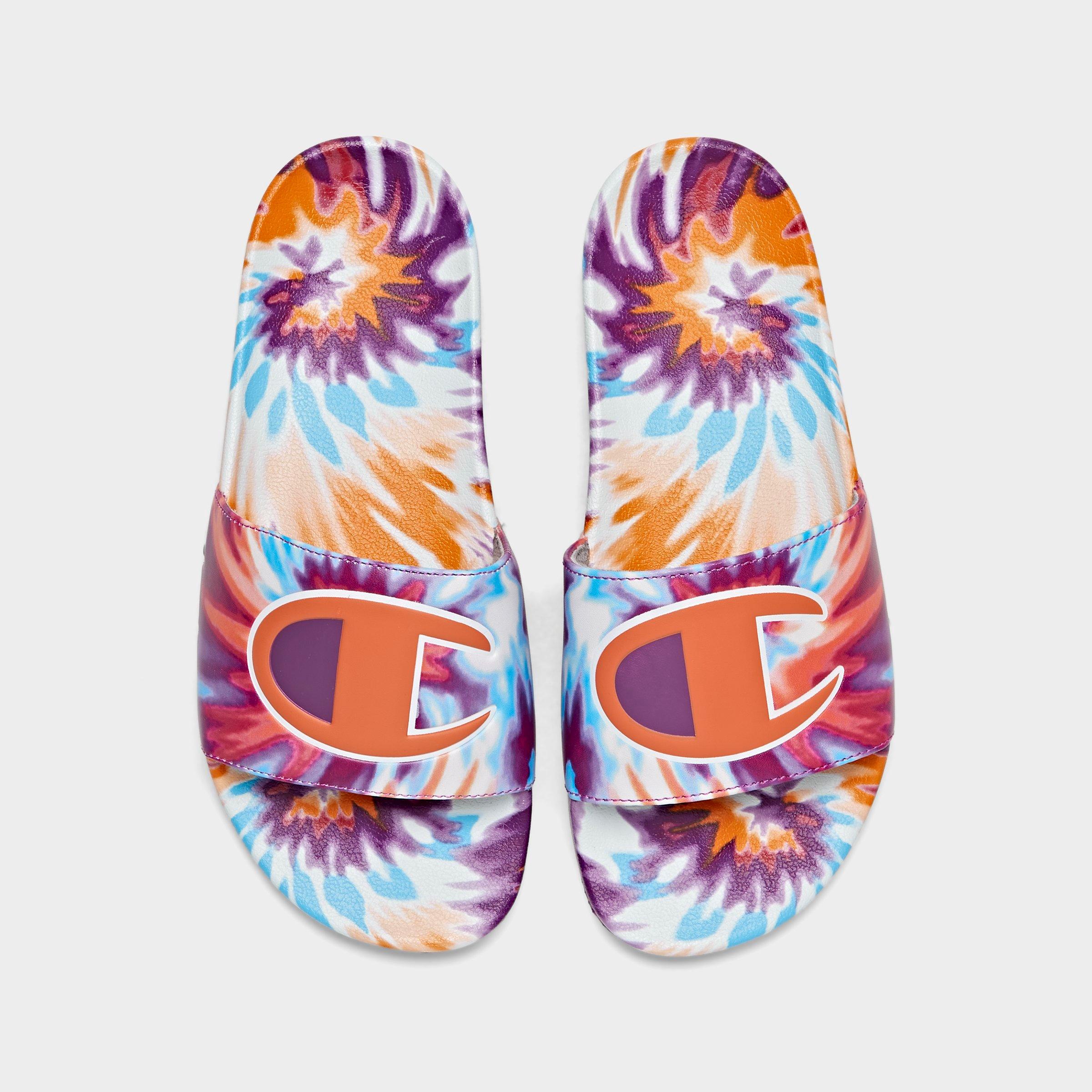 light blue champion slides