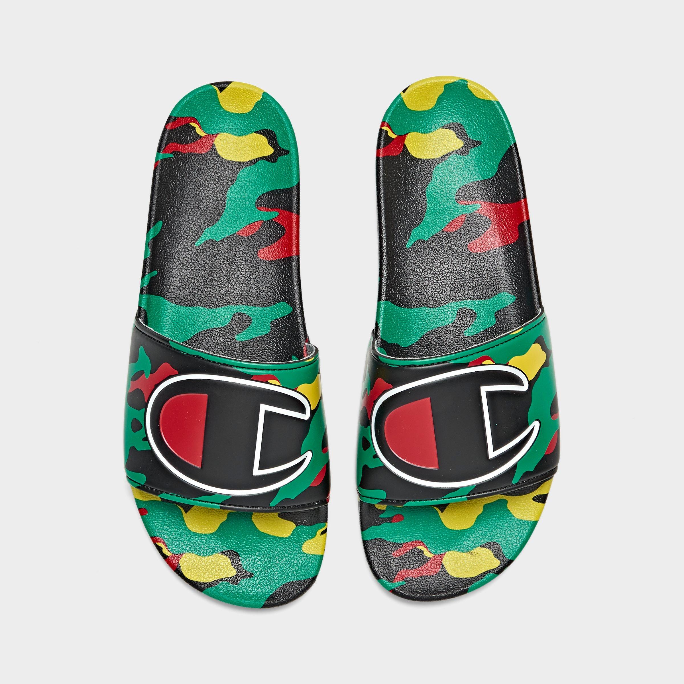 men's champion ipo camo slide sandals