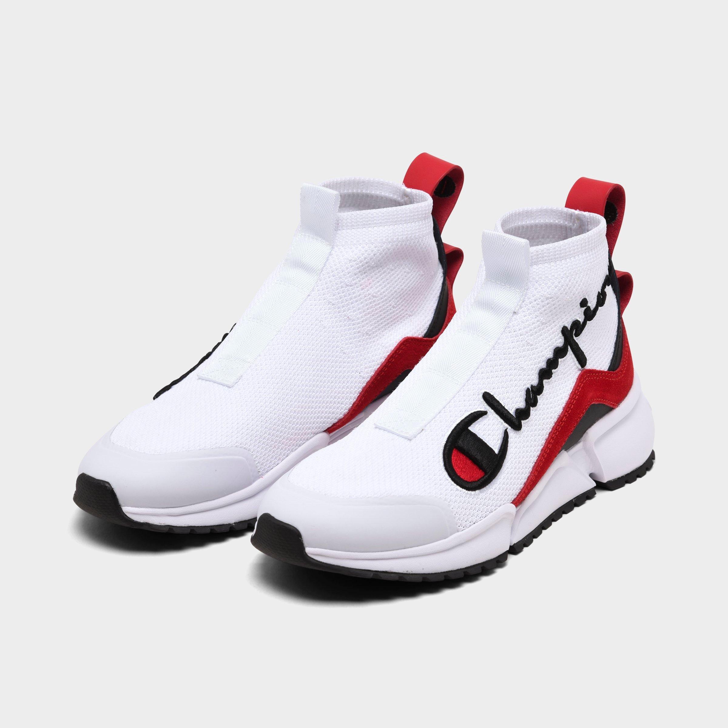 black red and white champion shoes