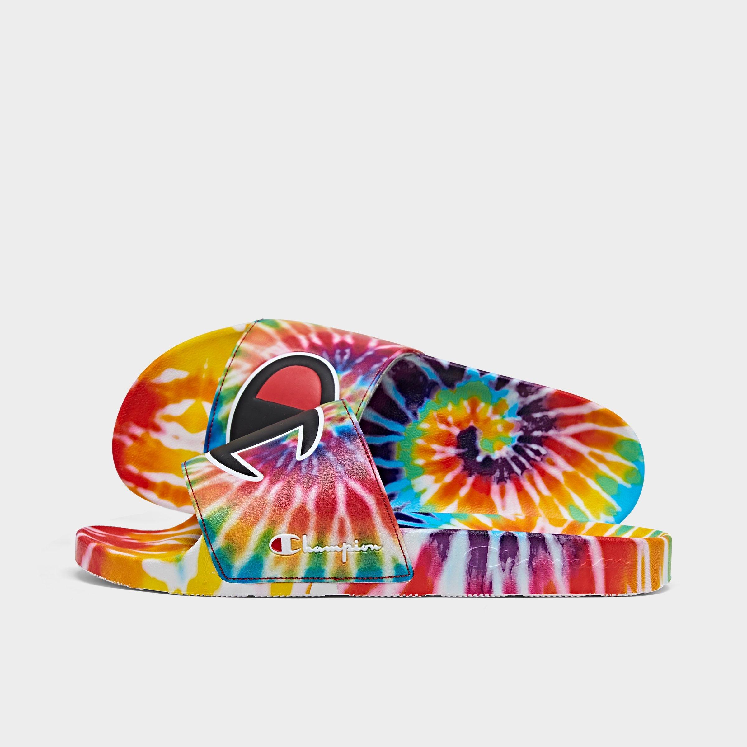 tie dye champion slides