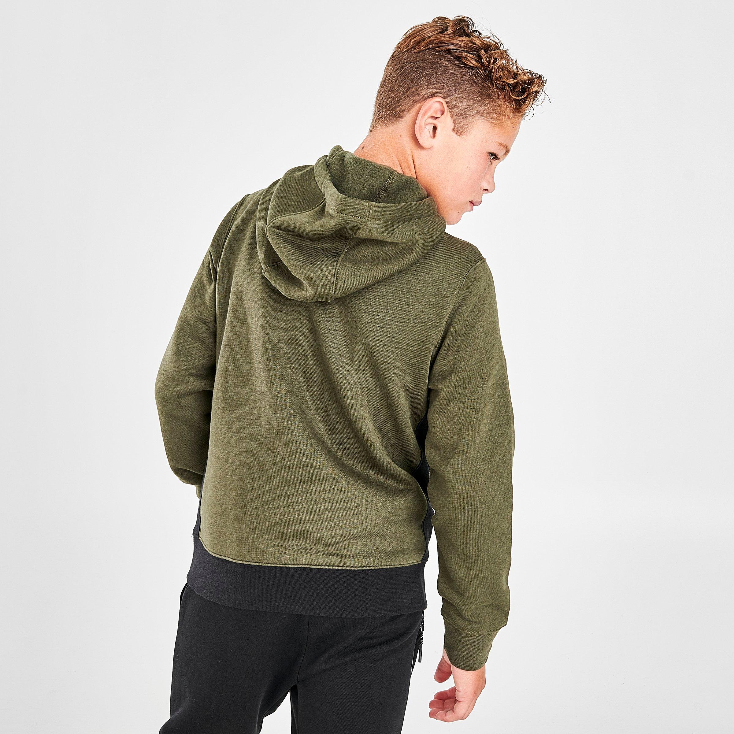 nike club hoodie khaki