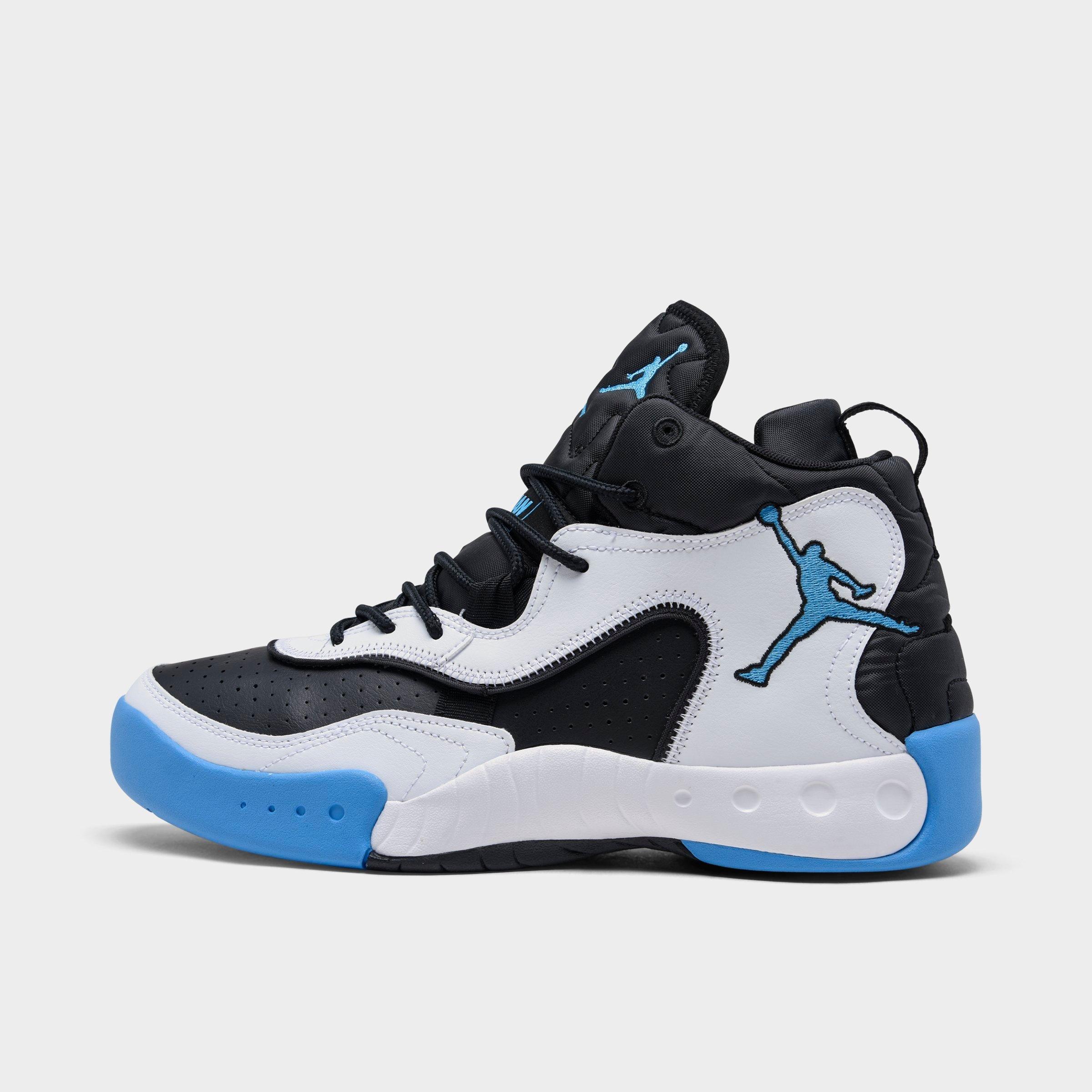 black and blue basketball shoes