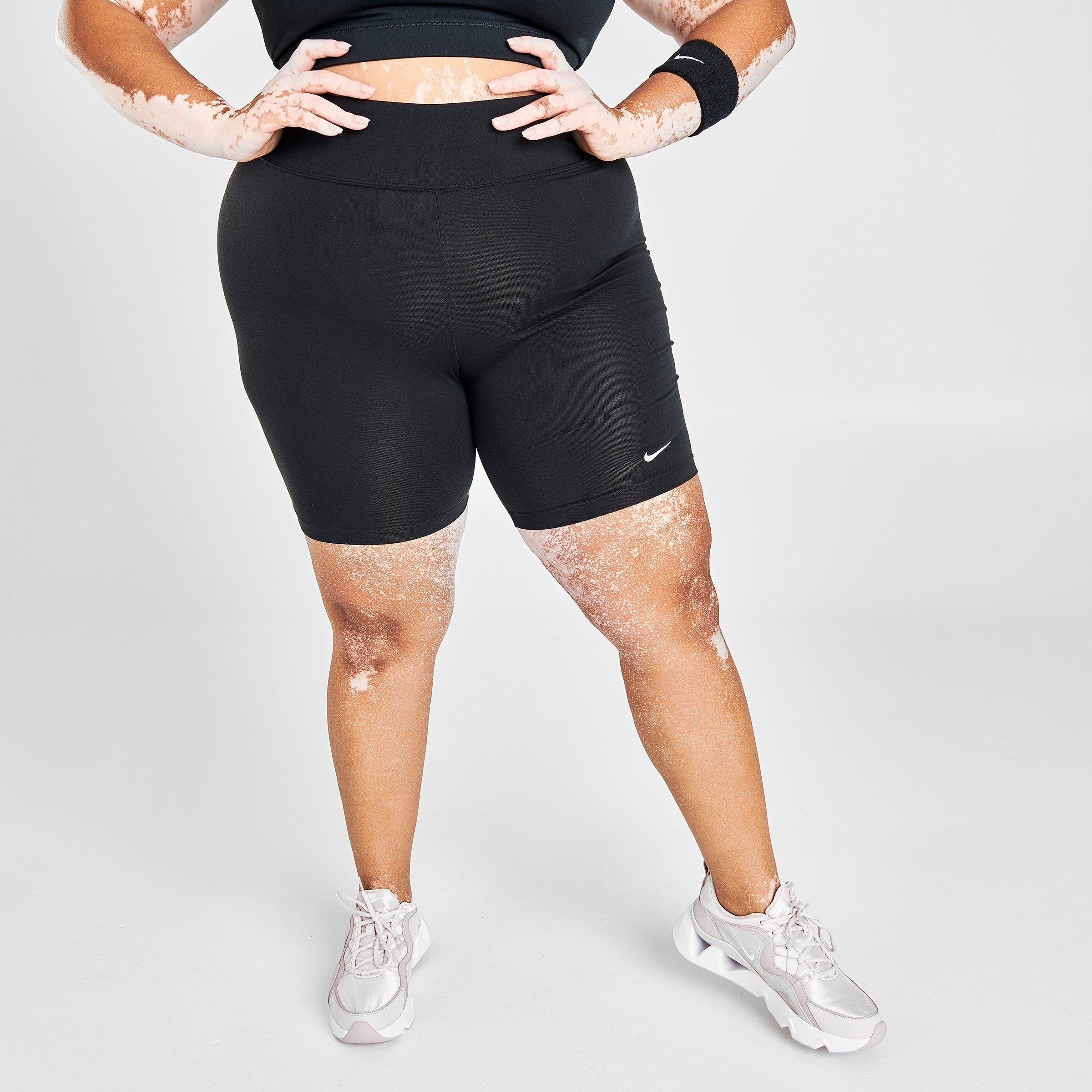 plus size white biker shorts