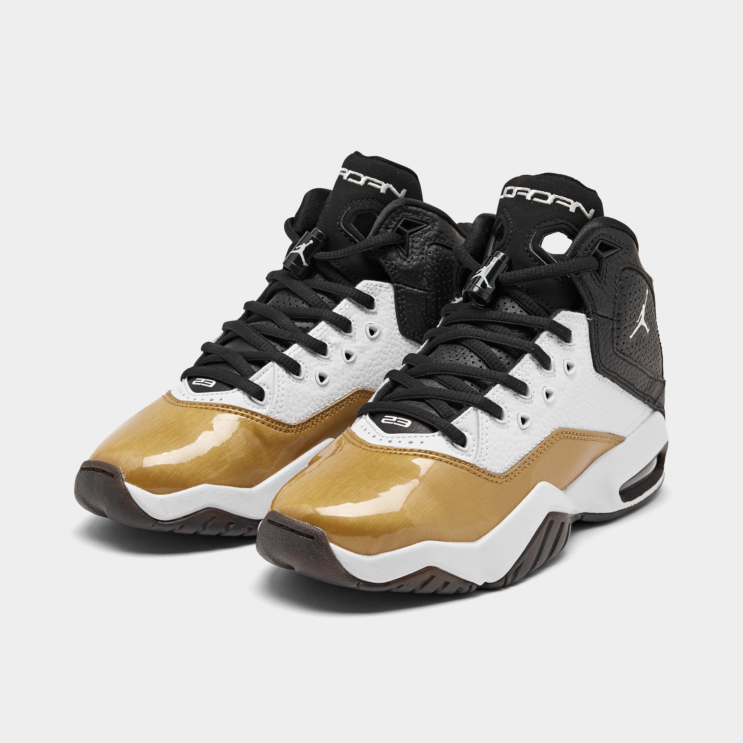 black and gold jordans boys