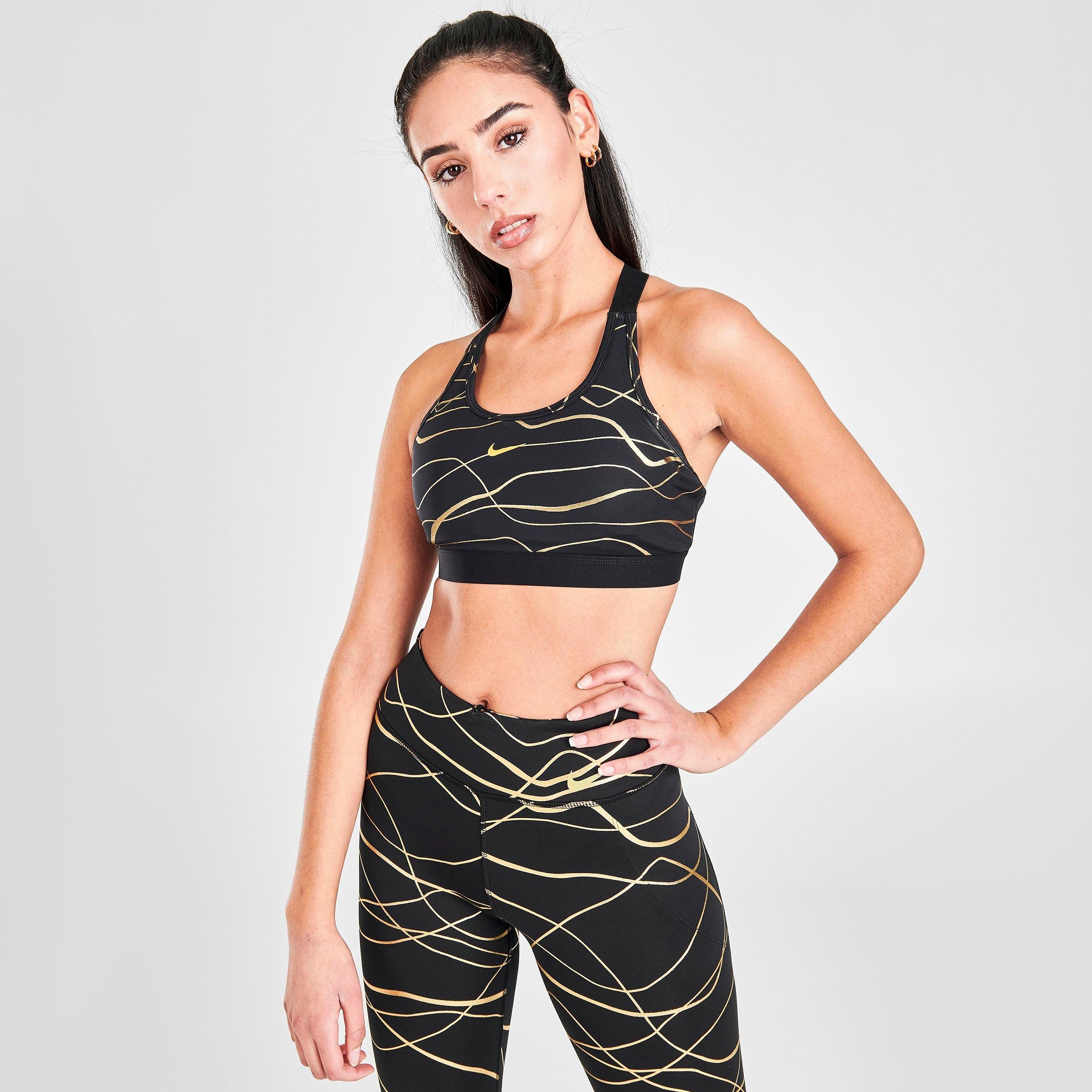 black and gold nike crop top