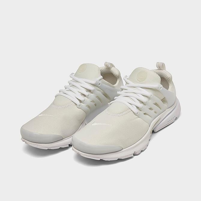 Three Quarter view of Nike Air Presto Casual Shoes in White/Pure Platinum Click to zoom