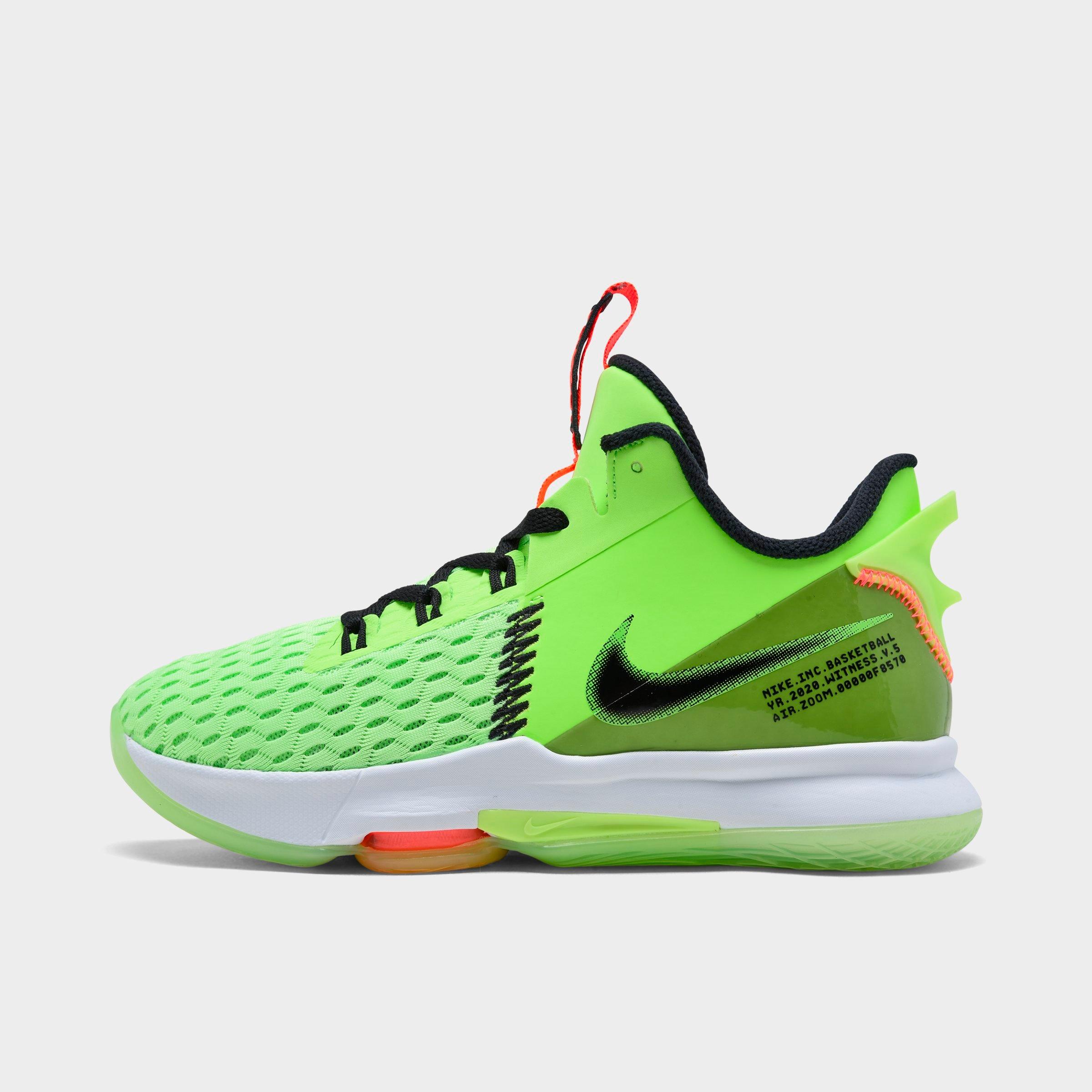 lebron neon green shoes